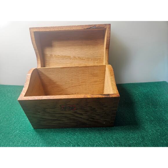 Vintage Weis Wooden Recipe Box with Dovetail Assembly Made in USA - Picture 8 of 8